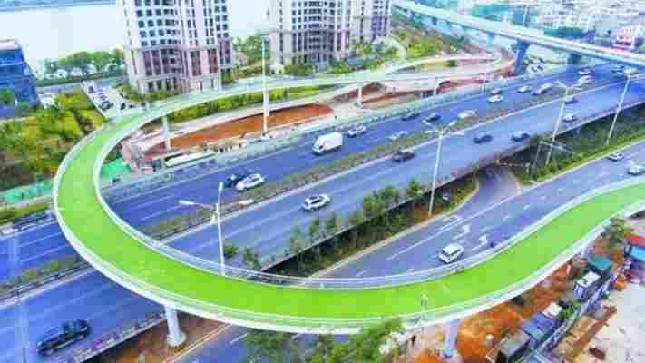 China Opens World's Longest Suspended Road Exclusively for Bike Commuters